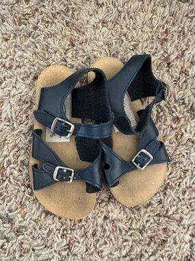 Zimmerman Toddler Sandals Blue Faux Leather Adjustable Buckles Rubber Sole